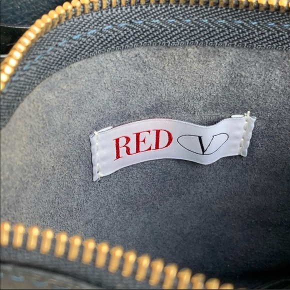 RED Valentino Navy Leather Bow Shoulder Bag - Vintage - Picture 9 of 9